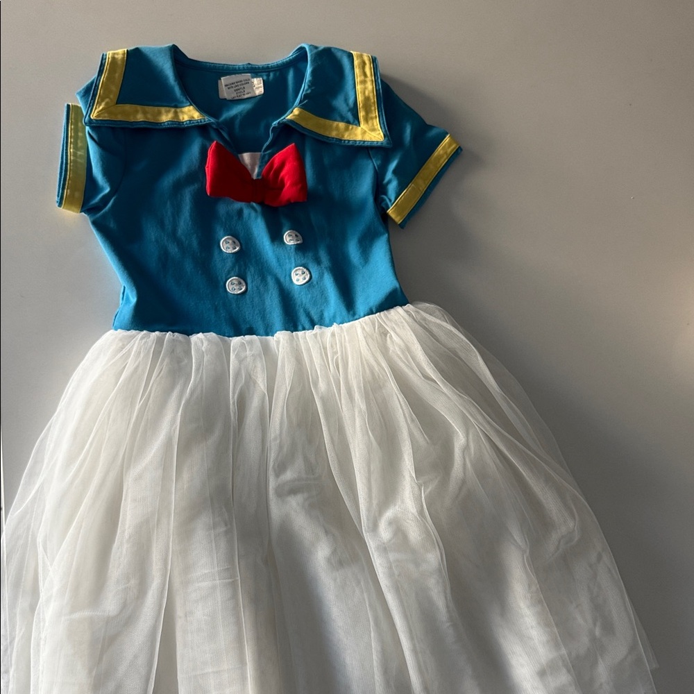 Charming Kids Dance Dress with Red Bow